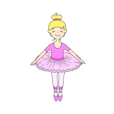 Güzel küçük balet vektör çizim