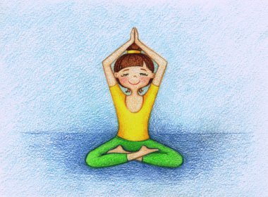 Yoga yapan kız.