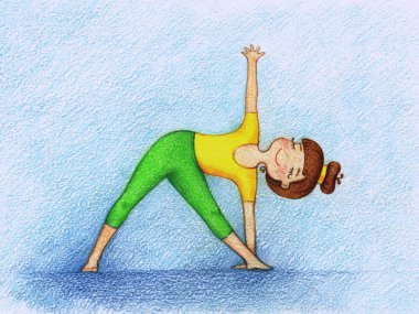Yoga yapan kız. 