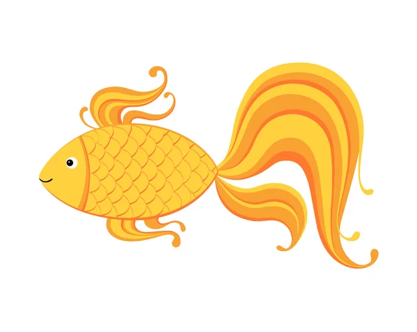 Векторна ілюстрація жовтої риби — стоковий вектор
