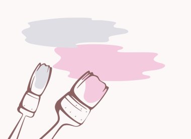 Arka plan renk vuruş fırçaları ile