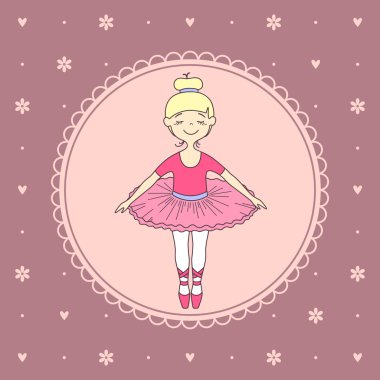 Güzel küçük balet vektör çizim