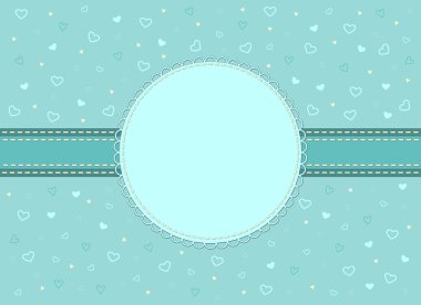 Vektör Mavi kart yürekleri