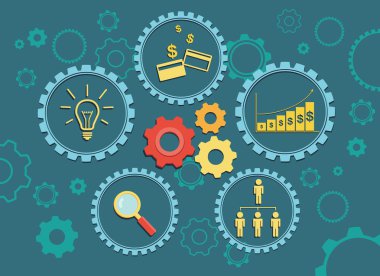 Business Management düz tasarlamak vektör