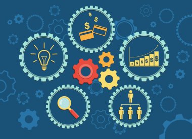 Business Management düz tasarlamak vektör