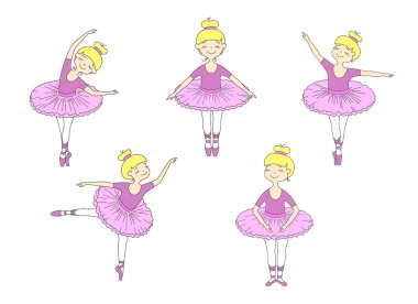 Beş küçük bale dansçıları kümesi