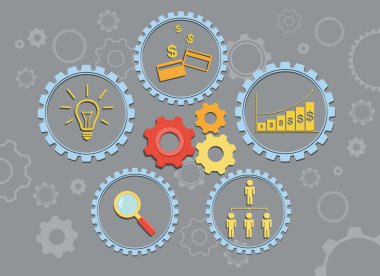 iş managemen vektör çizim