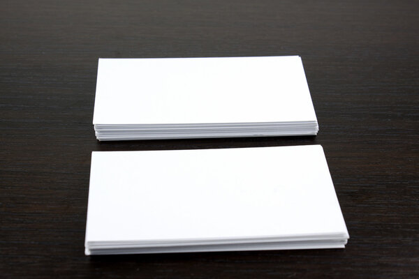 Blank business card on a office table