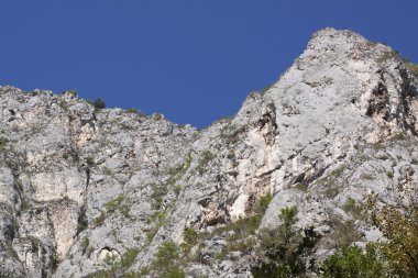 Güneşli bir gün dağlarda