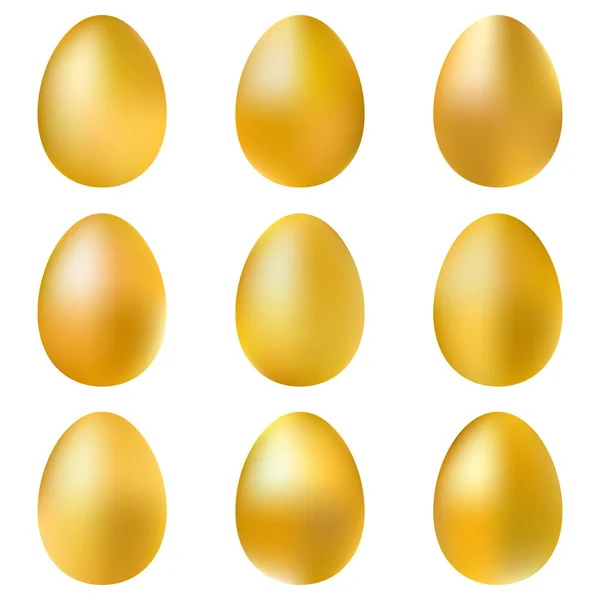 Goldene Eier gesetzt — Stockvektor