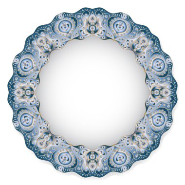 Dairesel süsleme ile plaka