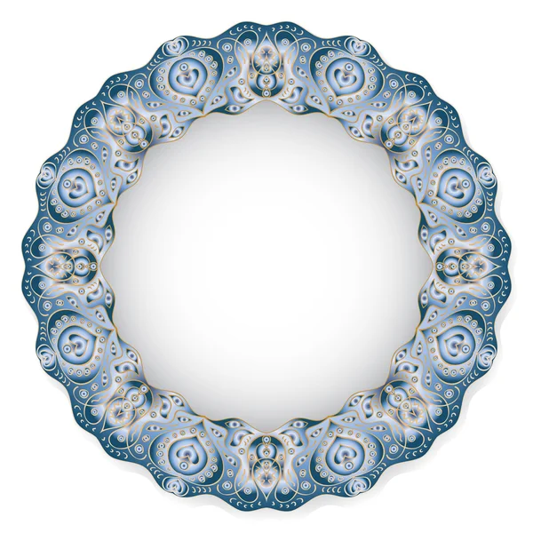 Placa com ornamento circular — Vetor de Stock