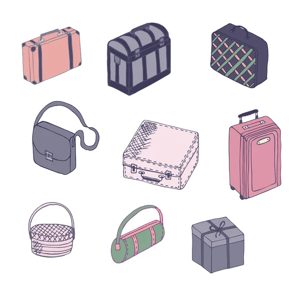 Vector Collection de valises vintage . — Image vectorielle