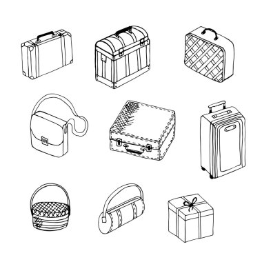 bavul beyaz zemin üzerine