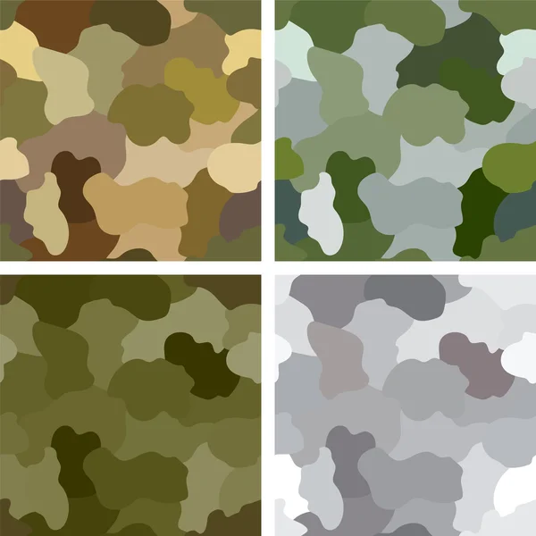 Conjunto de padrões de camuflagem originais . —  Vetores de Stock