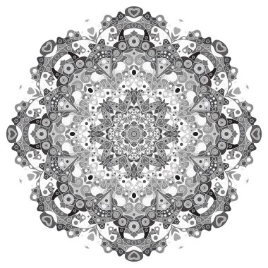 Siyah ve Beyaz Mandala