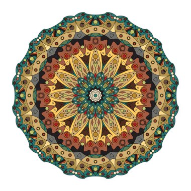 Oryantal mandala. Süs daire desen