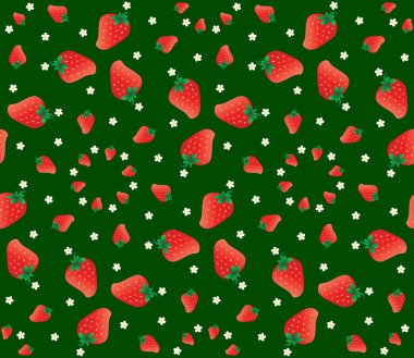 Çilek vektör desen