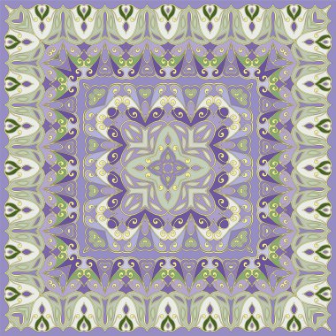 Hassas süsler ile Lila mendil