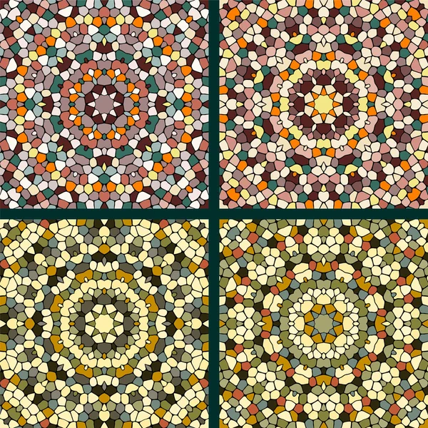 Conjunto de mosaico de fondo — Archivo Imágenes Vectoriales