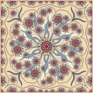 Detaylı çiçek desenli.