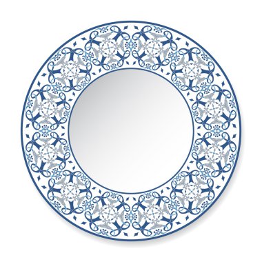 dairesel desenli dekoratif tabak