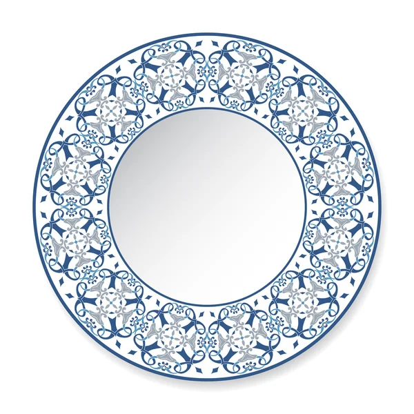 Διακοσμητικό πιάτο με κυκλικό μοτίβο — Διανυσματικό Αρχείο