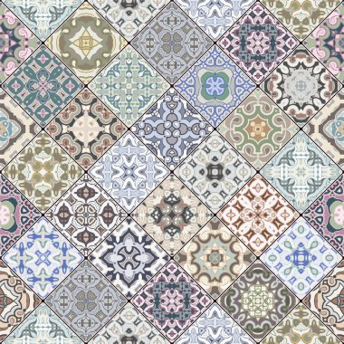 Patchwork soyut desenler