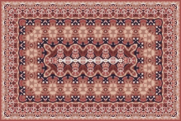 Ricco modello etnico persiano tappeto colorato. — Vettoriale Stock
