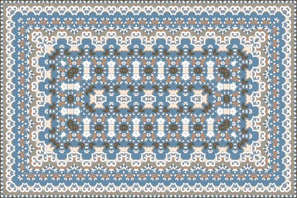 Riche tapis de couleur persane motif ethnique. — Image vectorielle