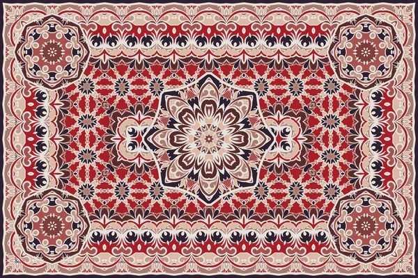 Zengin İran halısı etnik desen.