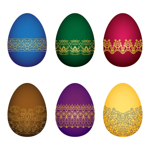 Oeufs colorés de Pâques — Image vectorielle