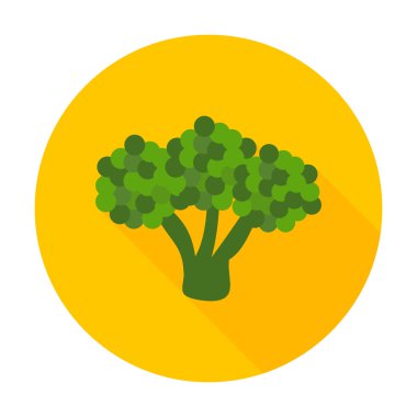 Brokoli düz daire simgesi
