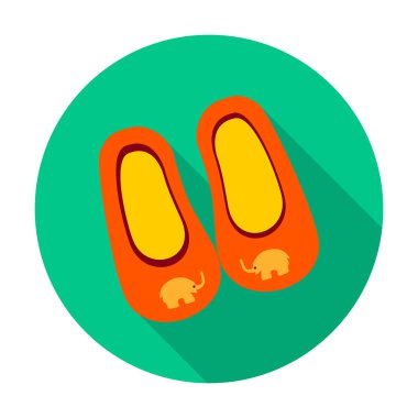 Fötr terlik düz daire simgesi