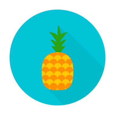 Ananas düz daire simgesi