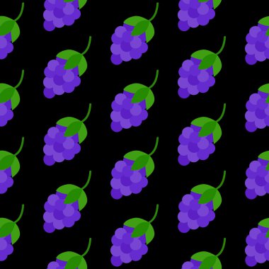 Üzerinde siyah üzüm düz seamless modeli