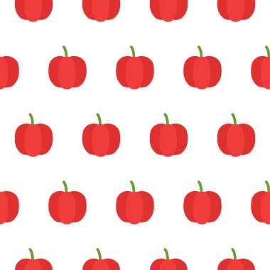 Düz seamless modeli üzerinde beyaz biber