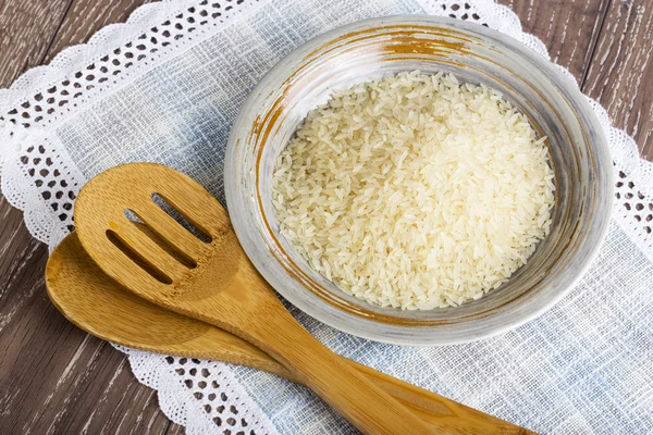 Handful of rice grains — Stock Photo, Image