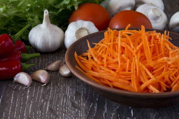 carrot cut into strips