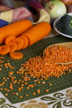 Kırmızı mercimek avuç