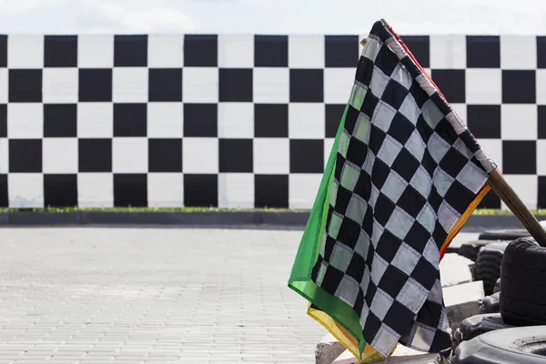 La bandera de meta — Foto de Stock