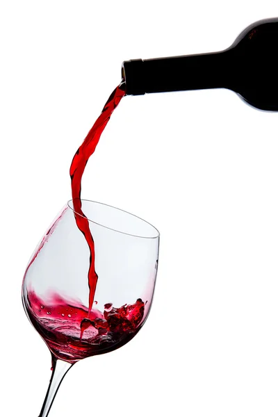 Şarap bardağa doldurulur.