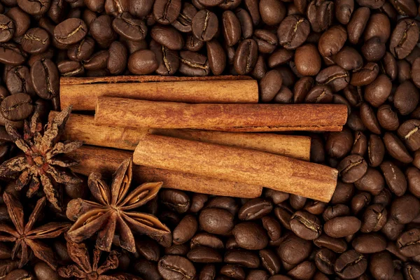 Coffee with spices — Stock Photo, Image