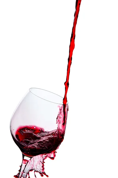 Víno se nalije do sklenice — Stock fotografie