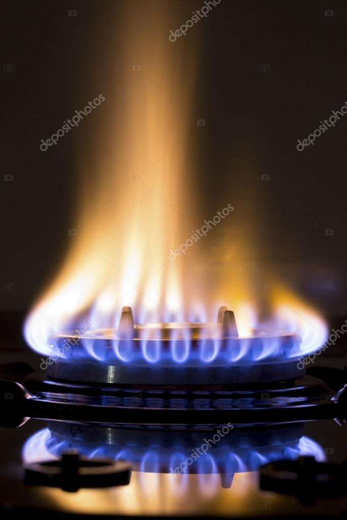 Gas burners lit Stock Photo by ©DevidDO 95049454