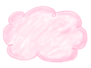 Başlık arkaplanı olarak pastel pembe pofuduk konuşma balonu çizimi