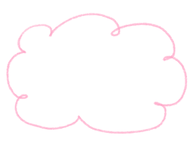 Başlık arkaplanı olarak pastel pembe pofuduk konuşma balonu çizimi