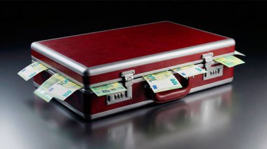 Para dolu bir bavul.)