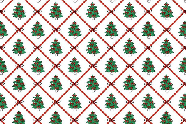 Причудливый зимний узор с елками для уютных тканей и цифровых упаковочных проектов.