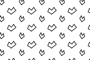 Oyuncu Geometrik Biçimli Soyut El Çizimi Kalp Şablonu